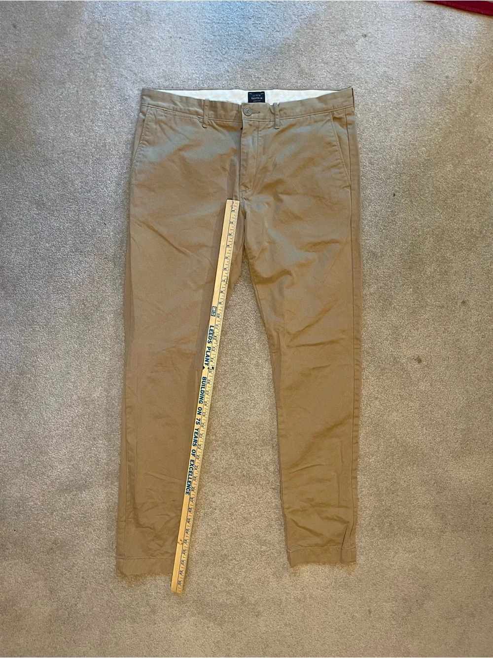J.Crew 484 Slim-Fit Classic Cotton Chino Pants in Khaki 34/34